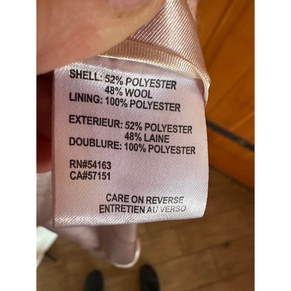 Calvin Klein Womens Dusty Rose Pink Fit and Flare Double Breasted Peacoat Coat - Picture 12 of 16